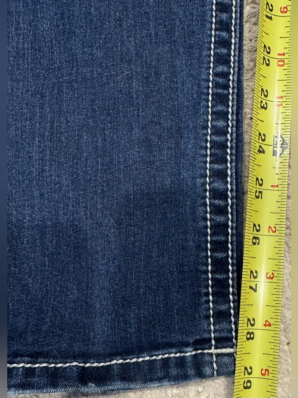 Miss Me Women's Dark Blue Boot Cut Jeans with Contrast Stitch - Picture 7 of 9